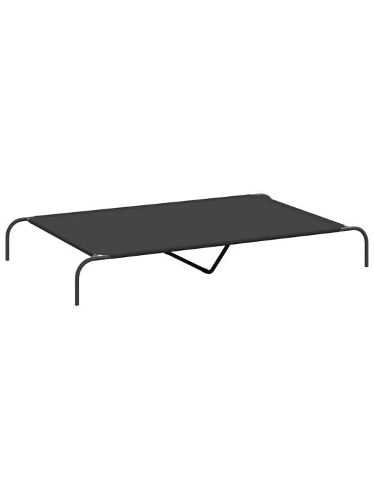 Vyvýšený pelíšek pro psy černý 150x90x20cm oxford fabric a ocel
