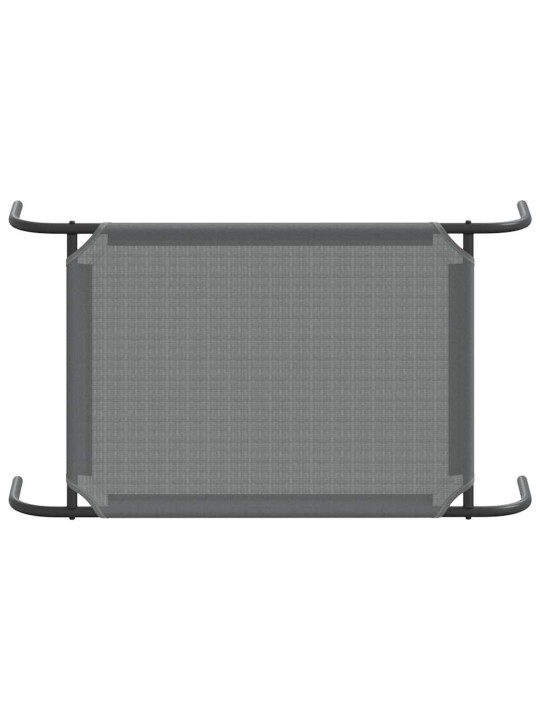 Vyvýšený pelíšek pro psy šedý 90x50x20 cm textilén a ocel