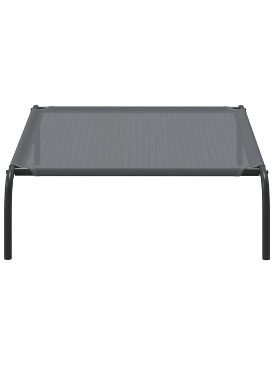 Vyvýšený pelíšek pro psy šedý 110x65x20 cm textilén a ocel