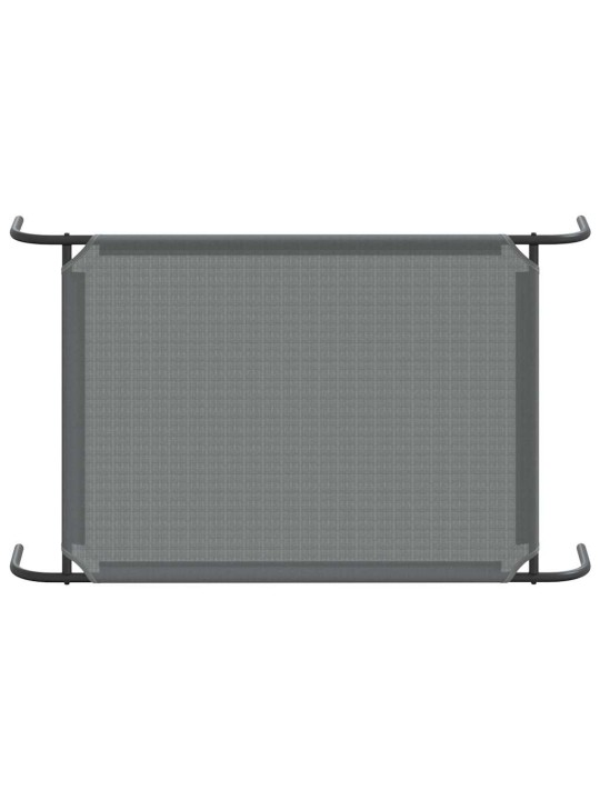 Vyvýšený pelíšek pro psy šedý 110x65x20 cm textilén a ocel