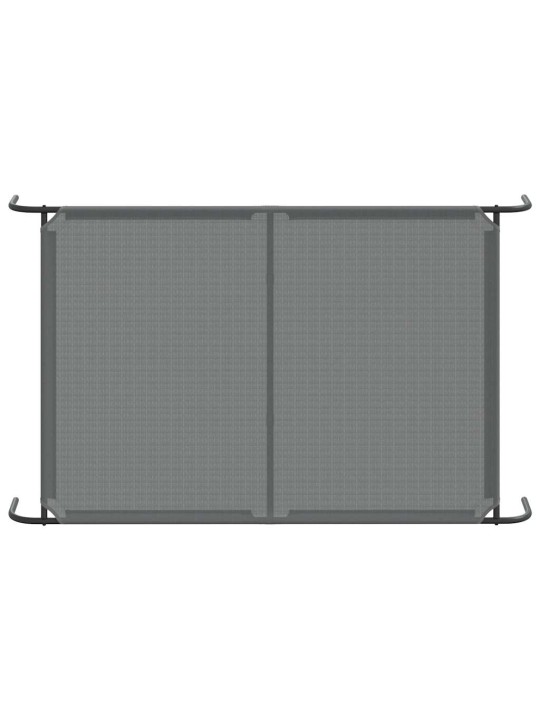 Zvýšený pelíšek pro psy šedý 150x90x20 cm textilén a ocel