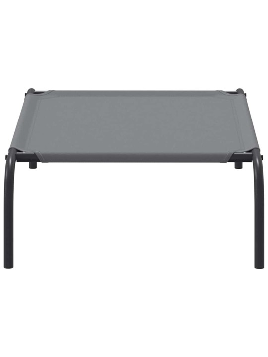 Vyvýšený pelíšek pro psy šedý 90x50x20 cm oxford fabric a ocel