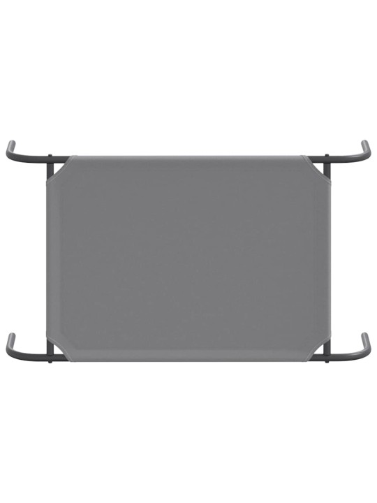Vyvýšený pelíšek pro psy šedý 90x50x20 cm oxford fabric a ocel