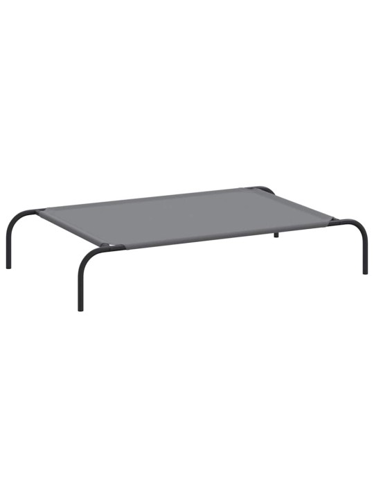 Vyvýšený pelíšek pro psy šedý 110x65x20 cm oxford fabric a ocel