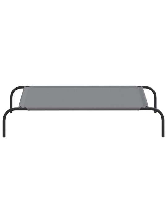 Vyvýšený pelíšek pro psy šedý 110x65x20 cm oxford fabric a ocel