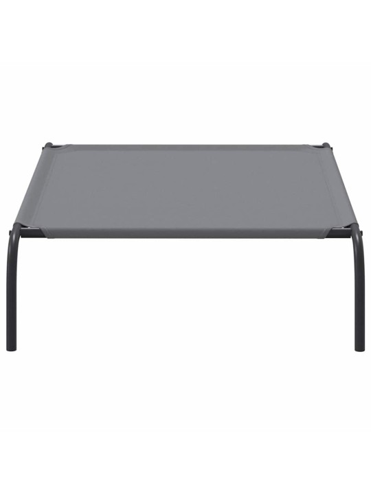 Vyvýšený pelíšek pro psy šedý 110x65x20 cm oxford fabric a ocel