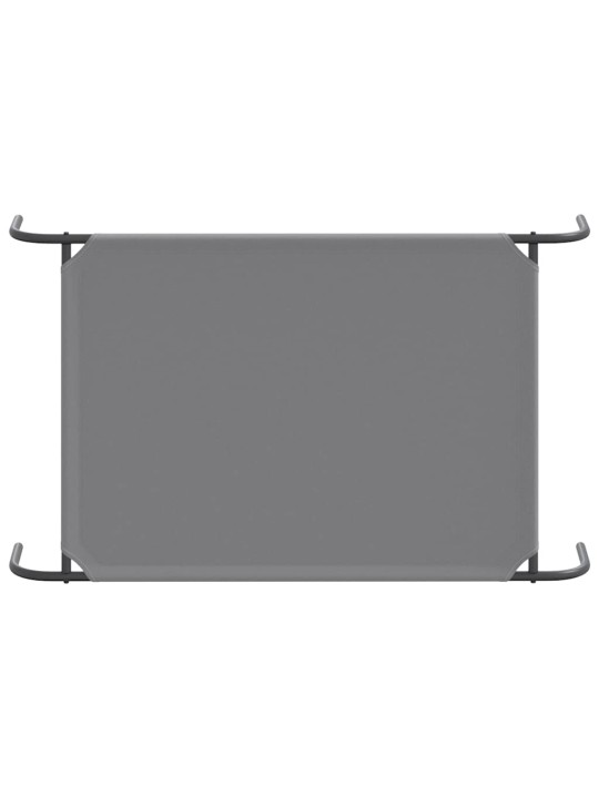 Vyvýšený pelíšek pro psy šedý 110x65x20 cm oxford fabric a ocel
