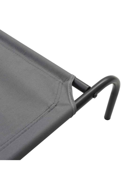 Vyvýšený pelíšek pro psy šedý 110x65x20 cm oxford fabric a ocel