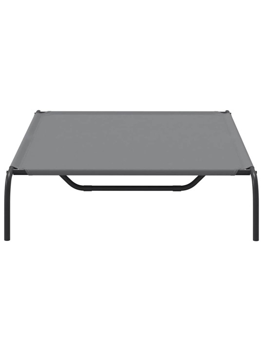 Vyvýšený pelíšek pro psy šedý 130x80x20 cm oxford fabric a ocel