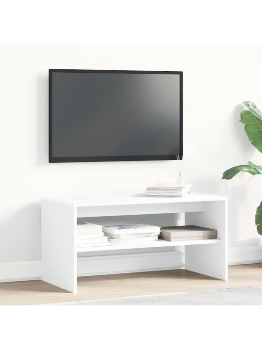 Tv stolek bílý 80 x 40 x 40 cm dřevotříska