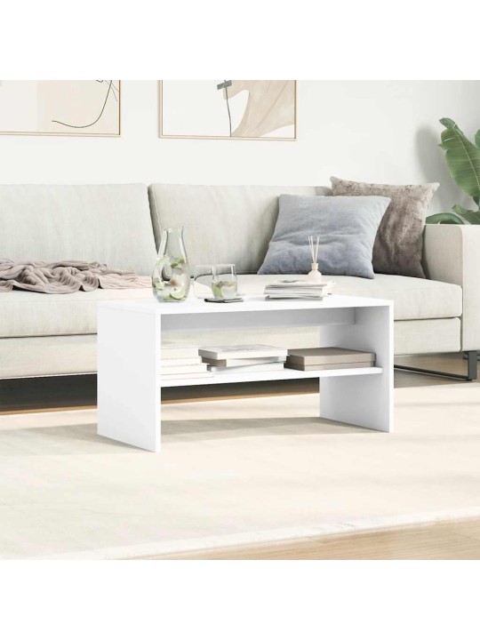 Tv stolek bílý 80 x 40 x 40 cm dřevotříska