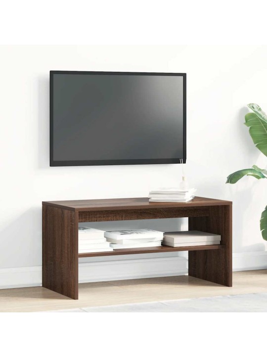 Tv stolek hnědý dub 80 x 40 x 40 cm kompozitní dřevo