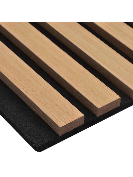 Akustické stěnové panely 2 ks lamelové 60,5x60 cm dubová dýha