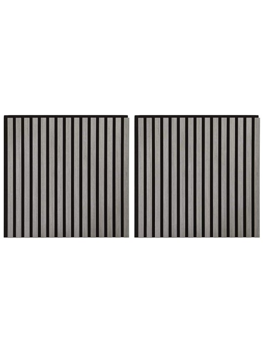 Akustické stěnové panely 2 ks lamelové 60,5x60 cm dubová dýha