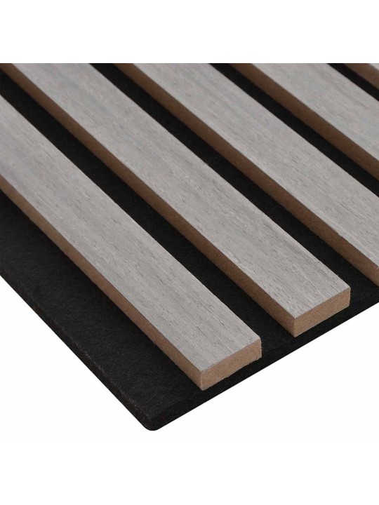 Akustické stěnové panely 2 ks lamelové 60,5x60 cm dubová dýha