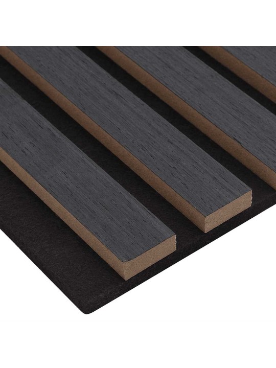 Akustické stěnové panely 2 ks lamelové 60,5x60 cm dubová dýha