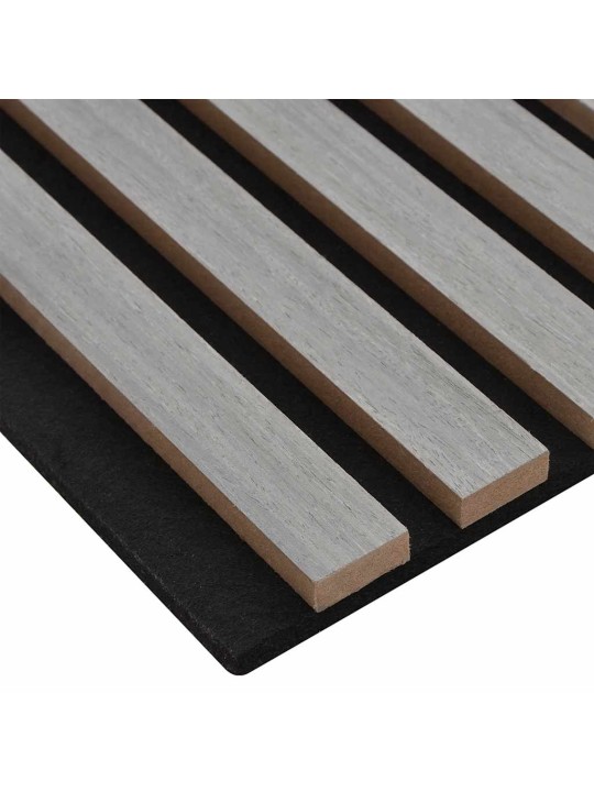 Akustické stěnové panely 8 ks lamelové 60,5x60 cm dubová dýha