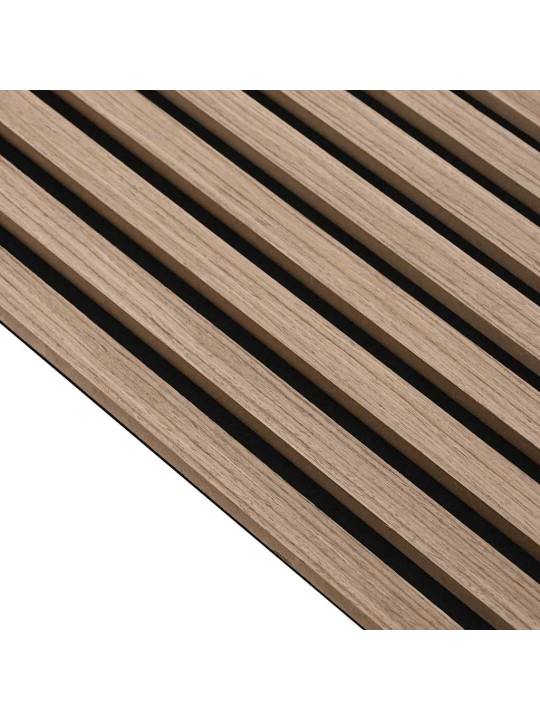 Akustické stěnové panely 8 ks lamelové 60,5x60 cm dubová dýha