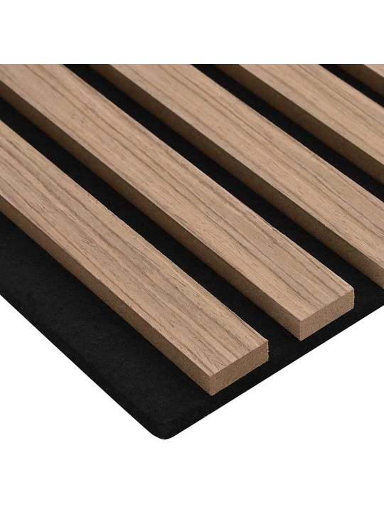 Akustické stěnové panely 8 ks lamelové 60,5x60 cm dubová dýha