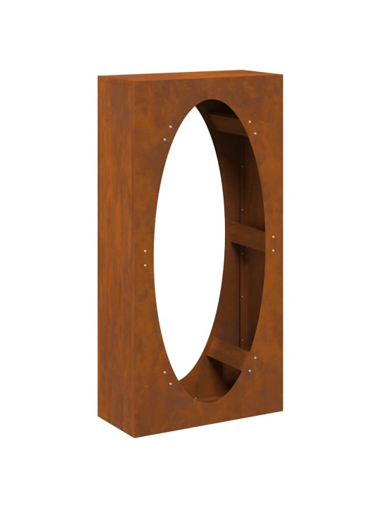Stojan na palivové dřevo 50x23x100 cm povětrnostně odolná ocel