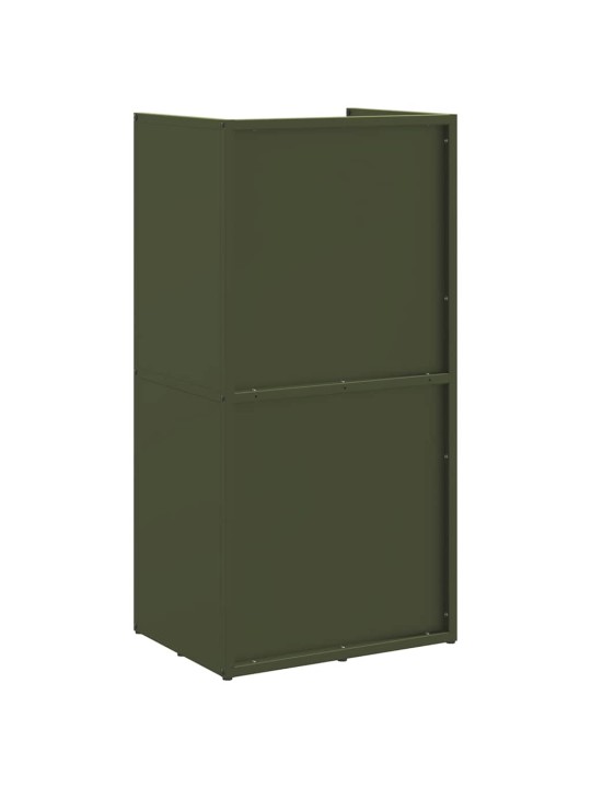 Stojan na palivové dřevo olive green ocel válcovaná za studena