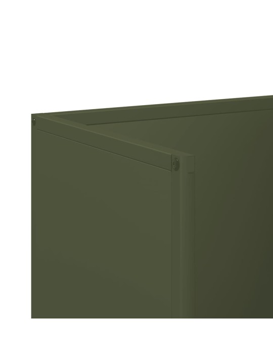 Stojan na palivové dřevo olive green ocel válcovaná za studena