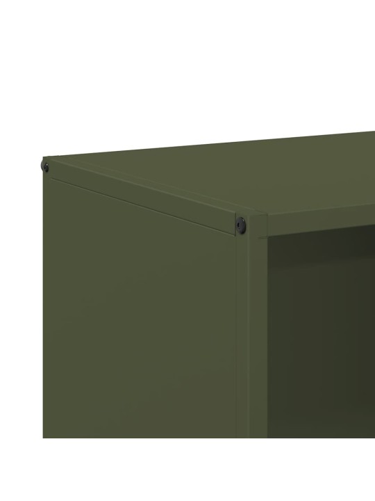 Stojan na palivové dřevo olive green ocel válcovaná za studena