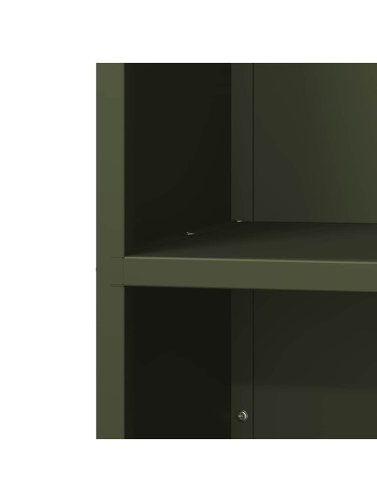 Stojan na palivové dřevo olive green ocel válcovaná za studena
