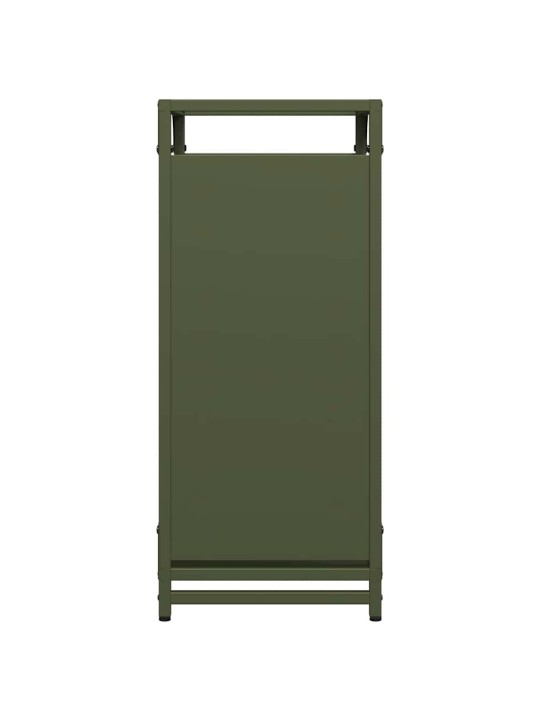 Stojan na palivové dříví olive green ocel válcovaná za studena