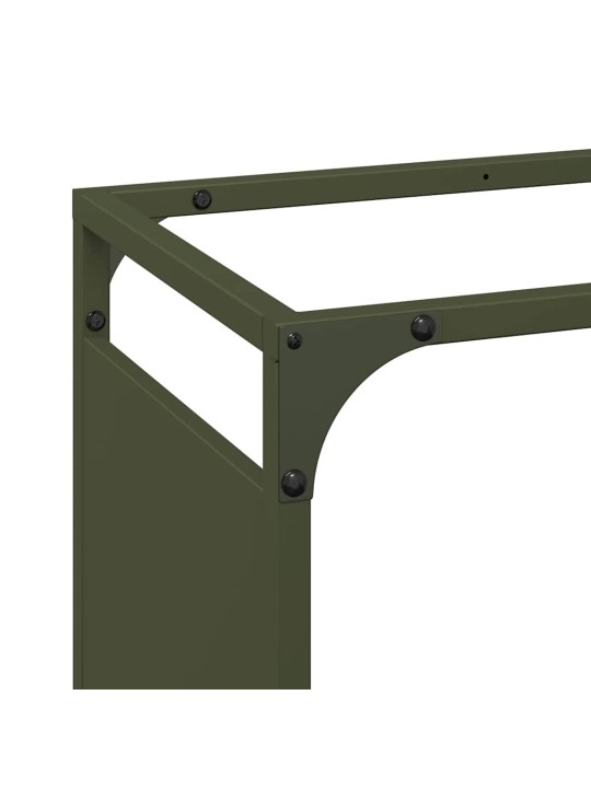 Stojan na palivové dříví olive green ocel válcovaná za studena