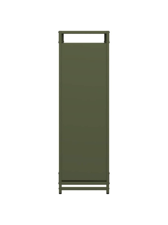 Stojan na palivové dříví olive green ocel válcovaná za studena