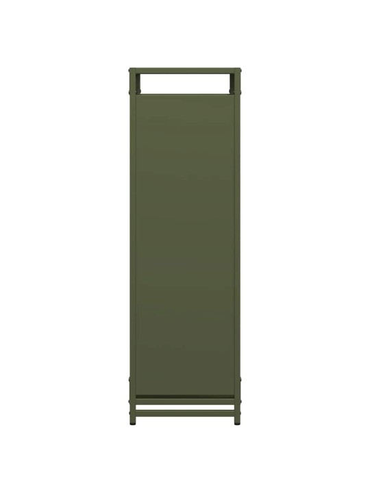 Stojan na palivové dříví olive green ocel válcovaná za studena