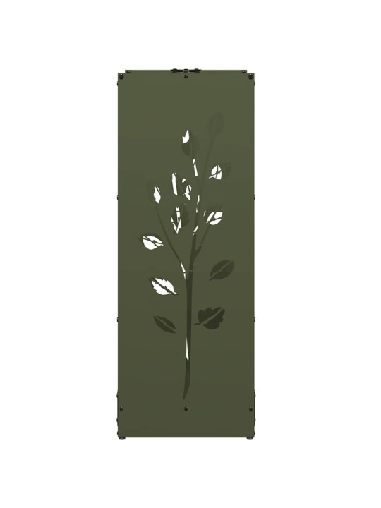 Stojan na palivové dřevo olive green ocel válcovaná za studena
