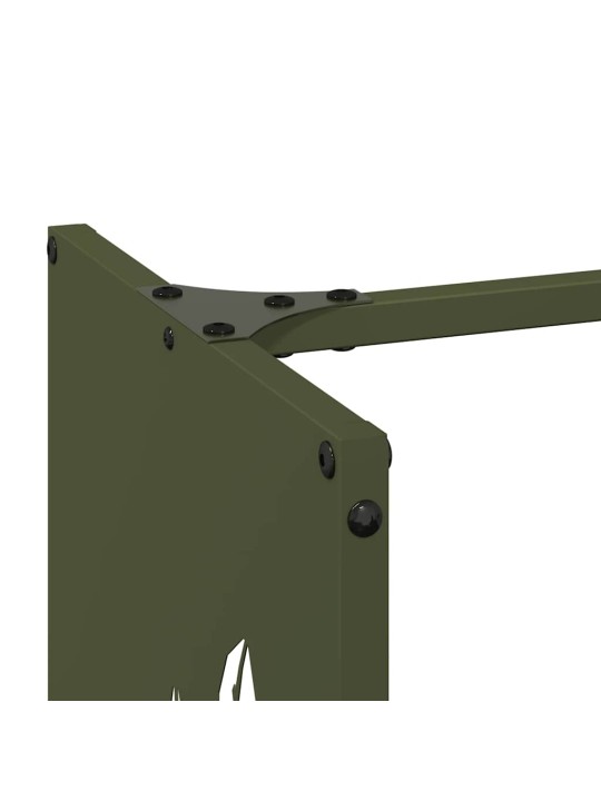 Stojan na palivové dřevo olive green ocel válcovaná za studena