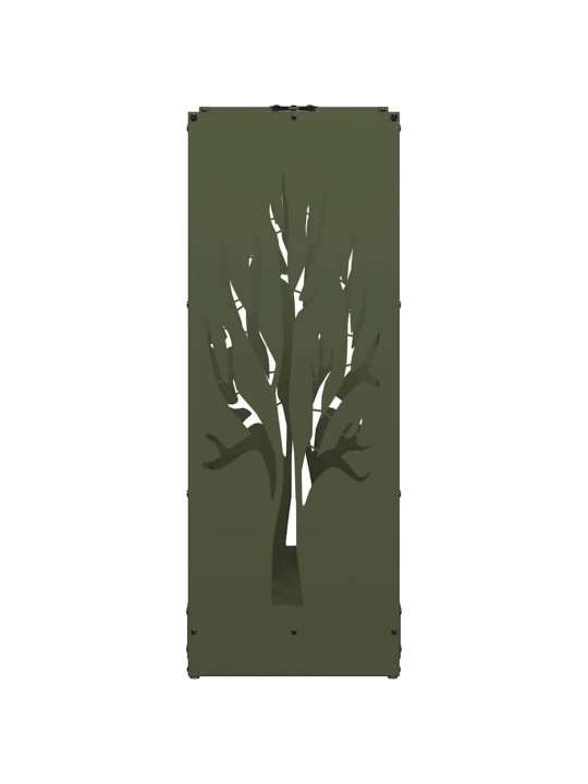Stojan na palivové dřevo olive green ocel válcovaná za studena
