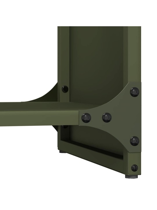 Stojan na palivové dřevo olive green ocel válcovaná za studena