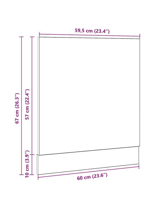 Panel na myčku černý dub 60x1,5x67 cm kompozitní dřevo