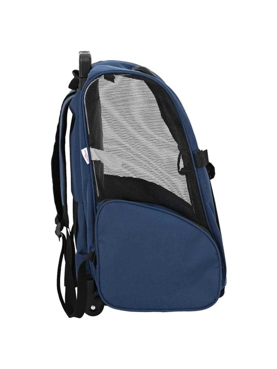 Vozík pro domácí mazlíčky 3 v 1, design, modrý, 48 x 32 x 57 cm, oxfordská látka