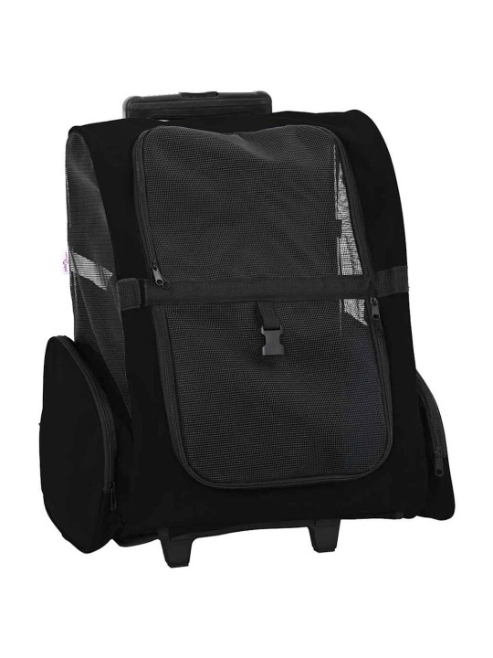Vozík pro domácí mazlíčky 3 v 1 design černý 48 x 32 x 57 cm oxfordská látka
