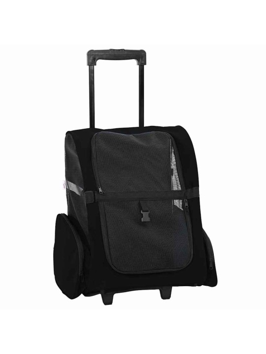 Vozík pro domácí mazlíčky 3 v 1 design černý 48 x 32 x 57 cm oxfordská látka