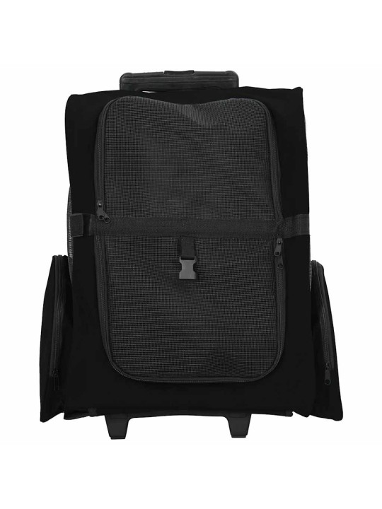 Vozík pro domácí mazlíčky 3 v 1 design černý 48 x 32 x 57 cm oxfordská látka