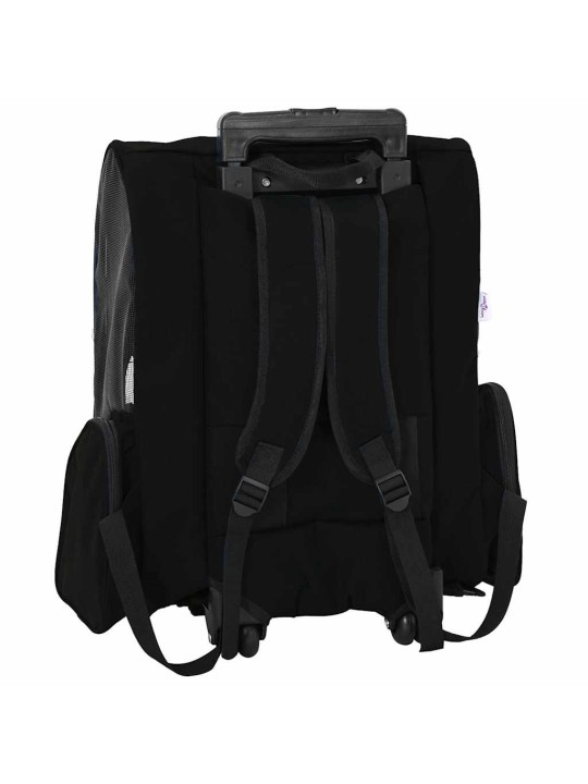 Vozík pro domácí mazlíčky 3 v 1 design černý 48 x 32 x 57 cm oxfordská látka