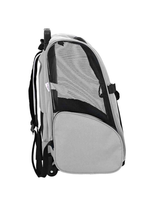Vozík pro domácí mazlíčky 3 v 1 šedý 48 x 32 x 57 cm oxfordská látka