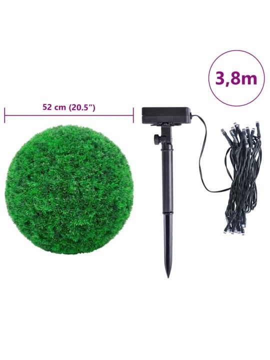 Umělé buxus koule s led světly 2 ks zelené 52 cm