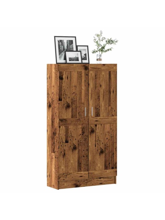 Knihovna old wood 82,5 x 30,5 x 150 cm kompozitní dřevo