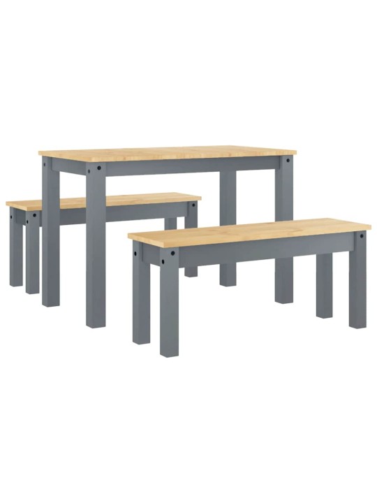 Jídelní set ze 3 kusů "panama" grey borovicový masiv