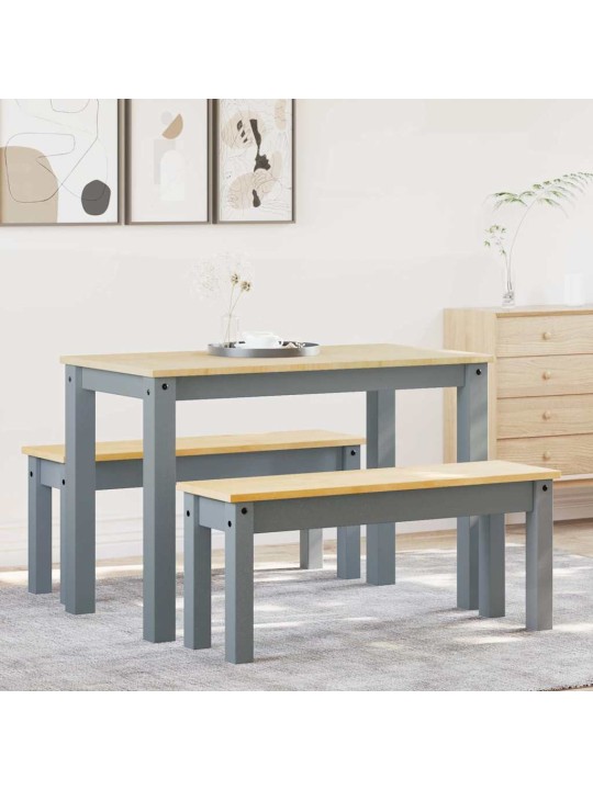 Jídelní set ze 3 kusů "panama" grey borovicový masiv