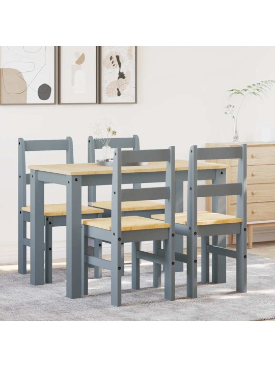 Jídelní set ze 5 kusů "panama" grey borovicový masiv
