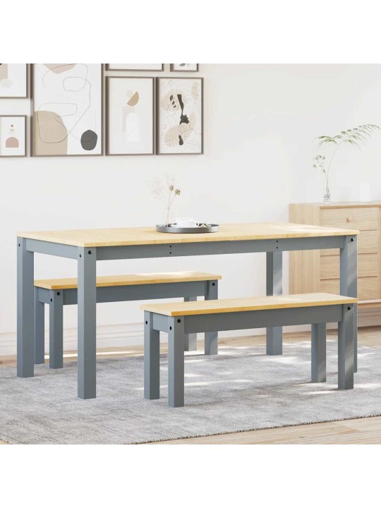 Jídelní set ze 3 kusů "panama" grey borovicový masiv