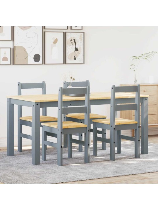 Jídelní set ze 5 kusů "panama" grey borovicový masiv